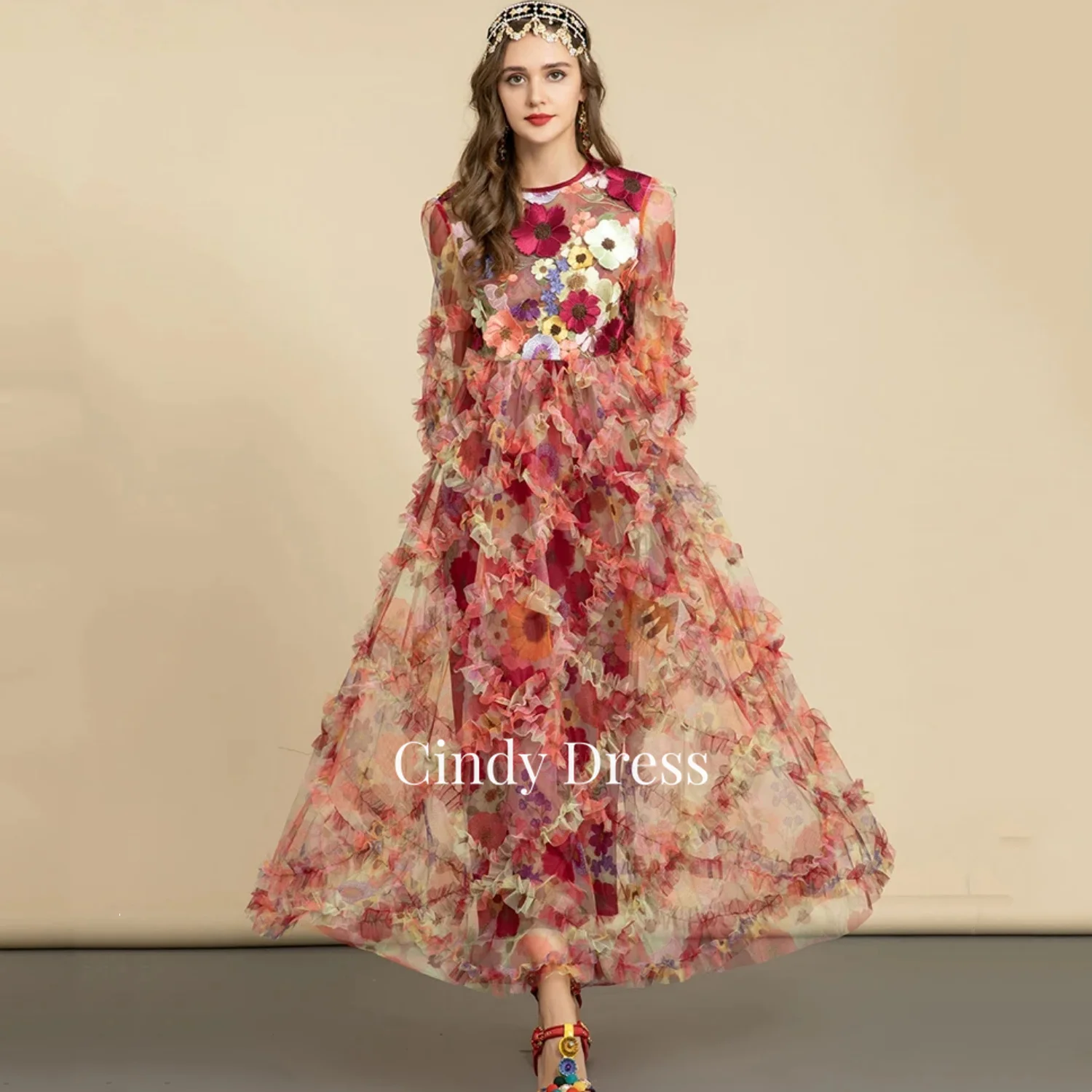 Cindy Lantern Sleeves Printed Embroidery Sweet Tulle A-line Women Evening Dress Luxury Woman Elegant Guest Wedding Party Dresses
Cindy Lantern Sleeves Printed Embroidery Sweet Tulle A-line Women Evening Dress Luxury Woman Elegant Guest Wedding Party Dresses