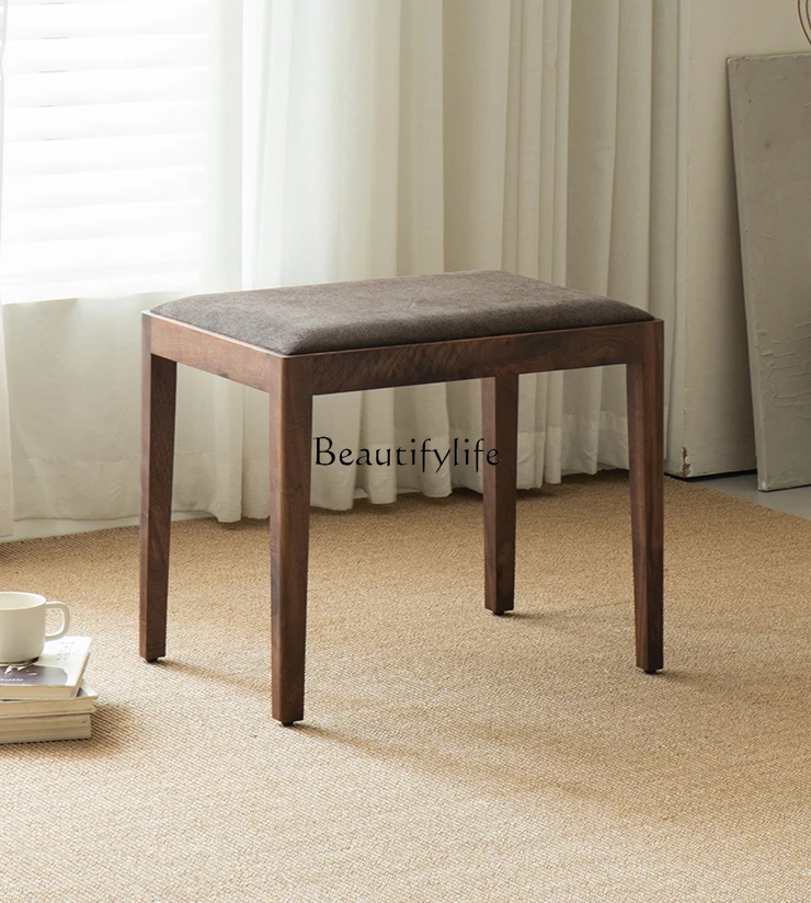 Modern Minimalist Black Walnut Solid Wood Tea Room Zen Soft Low Stool Shoes Changing Makeup Stool
Modern Minimalist Black Walnut Solid Wood Tea Room Zen Soft Low Stool Shoes Changing Makeup Stool