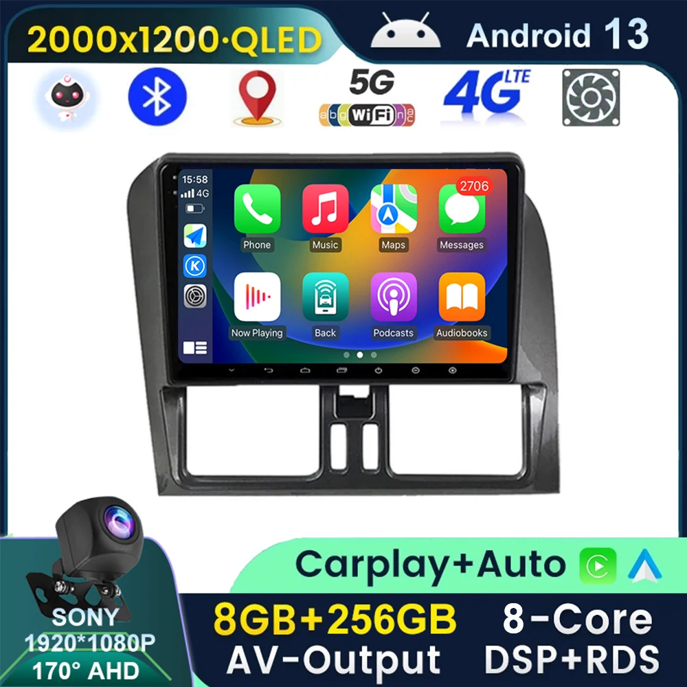 Автомобильный радиоприемник QLED 2K Android 13 для Volvo XC60 2009-2017, мультимедийный видеоплеер, навигация GPS, 2Din, 2 Din, Carplay, автоаудио
Автомобильный радиоприемник QLED 2K Android 13 для Volvo XC60 2009-2017, мультимедийный видеоплеер, навигация GPS, 2Din, 2 Din, Carplay, автоаудио