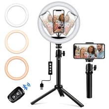 Selfie Ring Photo Led Light with Phone Holder Self-Portrait Shooting Compatible with iPhone Android for Youtube Photography 
Selfie Ring Photo Led Light with Phone Holder Self-Portrait Shooting Compatible with iPhone Android for Youtube Photography