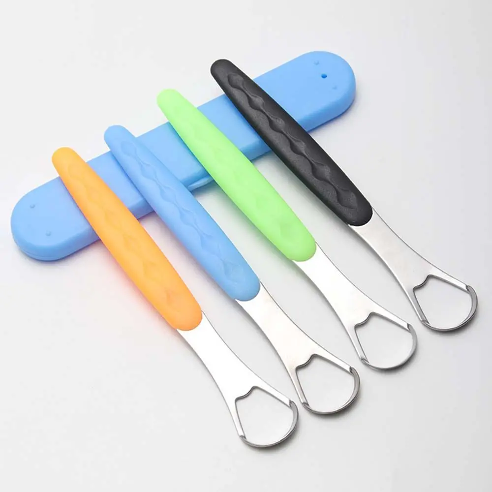 

Durable Hygiene Health Stainless Steel With Travel Case Oral Care Tools Tongue Scraper Tongue Cleaner Dental Care Tongue Brush