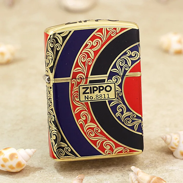 

Оригинальная зажигалка Zippo с маслом винограда, медная ветрозащитная сигаретная керосиновая зажигалка, подарок с кодом против подделки
