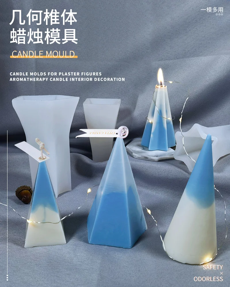 D0091 DIY Resin Christmas Candle Mold Handmade Geometric Conical Scented Candle Silicone Mold
D0091 DIY Resin Christmas Candle Mold Handmade Geometric Conical Scented Candle Silicone Mold