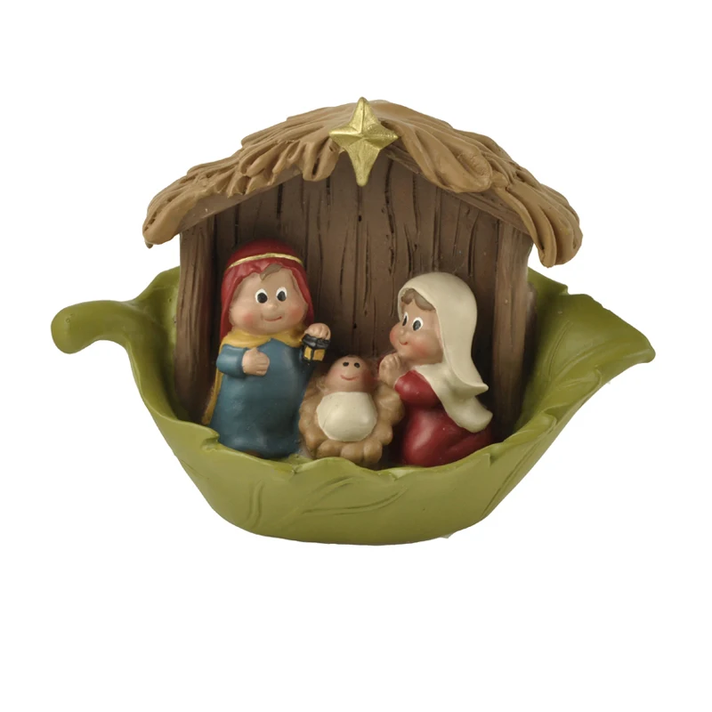 

Lotus leaf Christmas manger decoration lovely gifts desktop decoration crafts three family window display