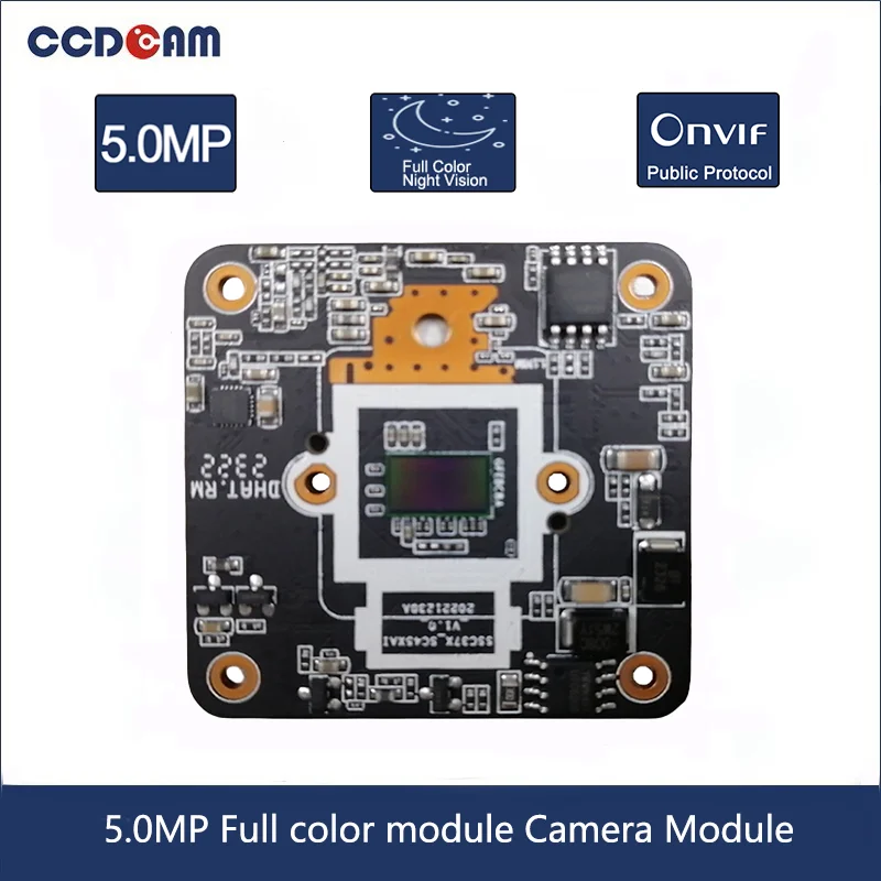 

5Mp Full Color 25Fps 1/1.8" 5 Mp Cmos Smart Black Light Sensor Ipc Cctv Ip Camera Module 42X42m Pcb Board With 2.8 4 6 8 mm Lens