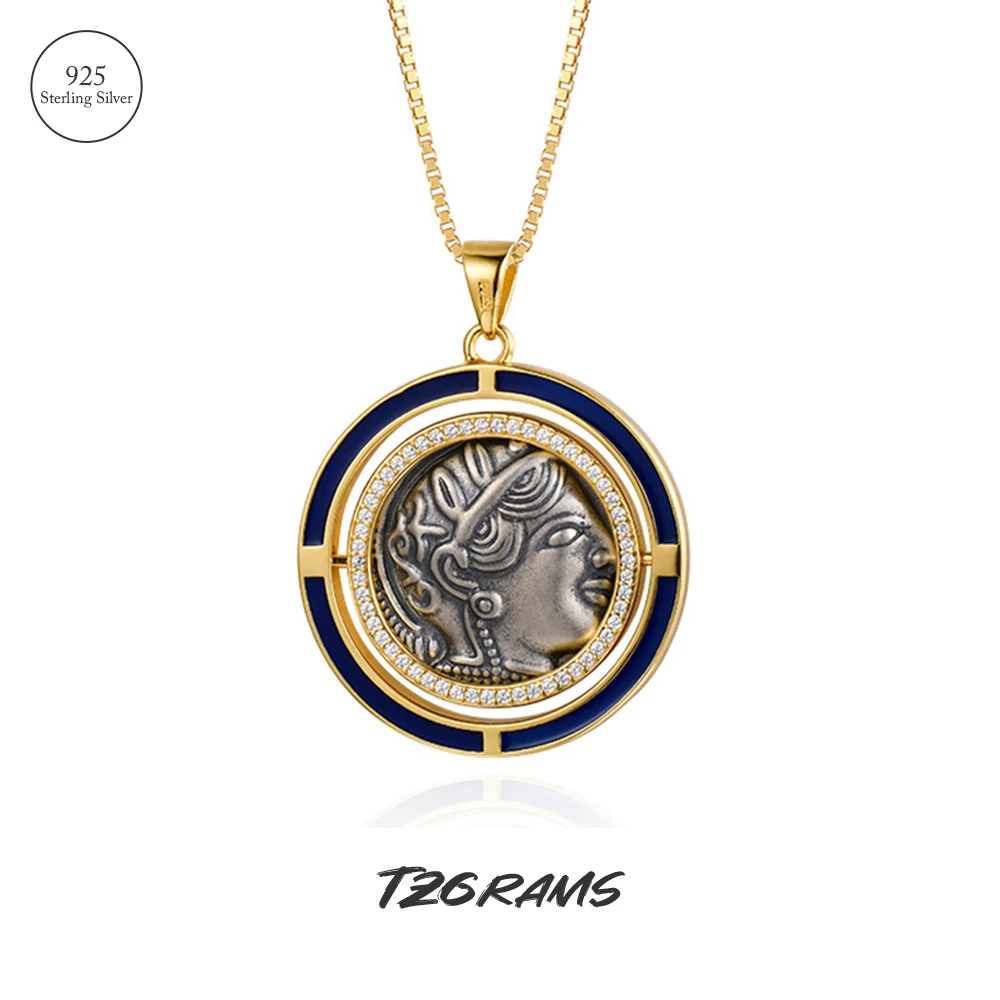 TZgrams Double-sided Big Pendant for Women Vintage Lady Portrait Owl Rotatable Pendant Round Antique Coin Unique Jewelry
TZgrams Double-sided Big Pendant for Women Vintage Lady Portrait Owl Rotatable Pendant Round Antique Coin Unique Jewelry