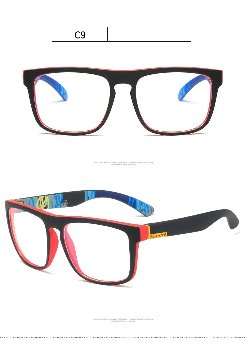 Sportowe okulary dla krótkowzroczności Męskie gogle fotochromowe Modny kwadratowy wzór 12 S54dfcd551950459b8a1b016877937008s