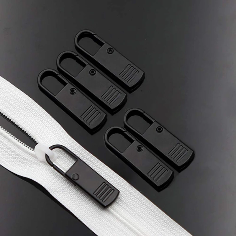 

5pcs Fashion Zipper Slider Puller Instant Zipper Repair Kit Replacement For Broken Buckle Travel Bag Suitcase Zipper Head