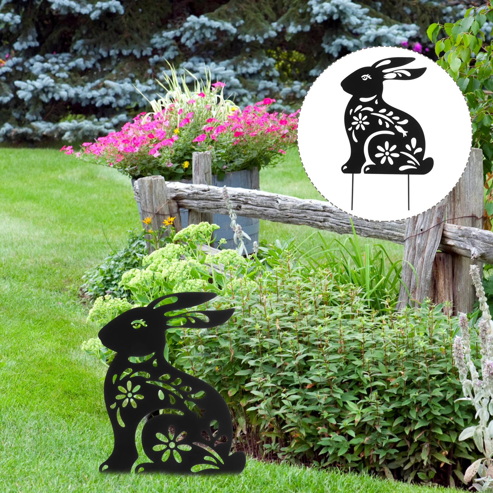 Rabbit Ground Plug Bunny Garden Stake Outdoor Decor Signs Statue Adornment Iron Metal Decorative Insert Lawn
Rabbit Ground Plug Bunny Garden Stake Outdoor Decor Signs Statue Adornment Iron Metal Decorative Insert Lawn