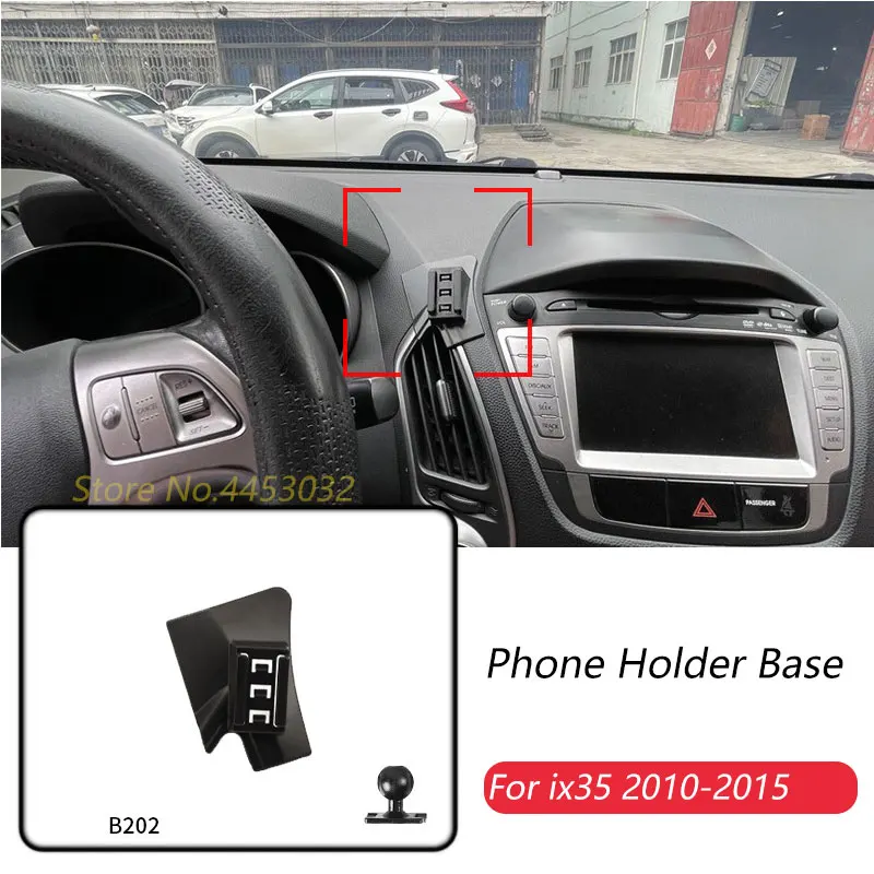 

Car Phone Holder Base Special Mounts For Hyundai ix35 2010-2015 Fixed Air Outlet Bracket Base Accessories With Ball Head 17mm