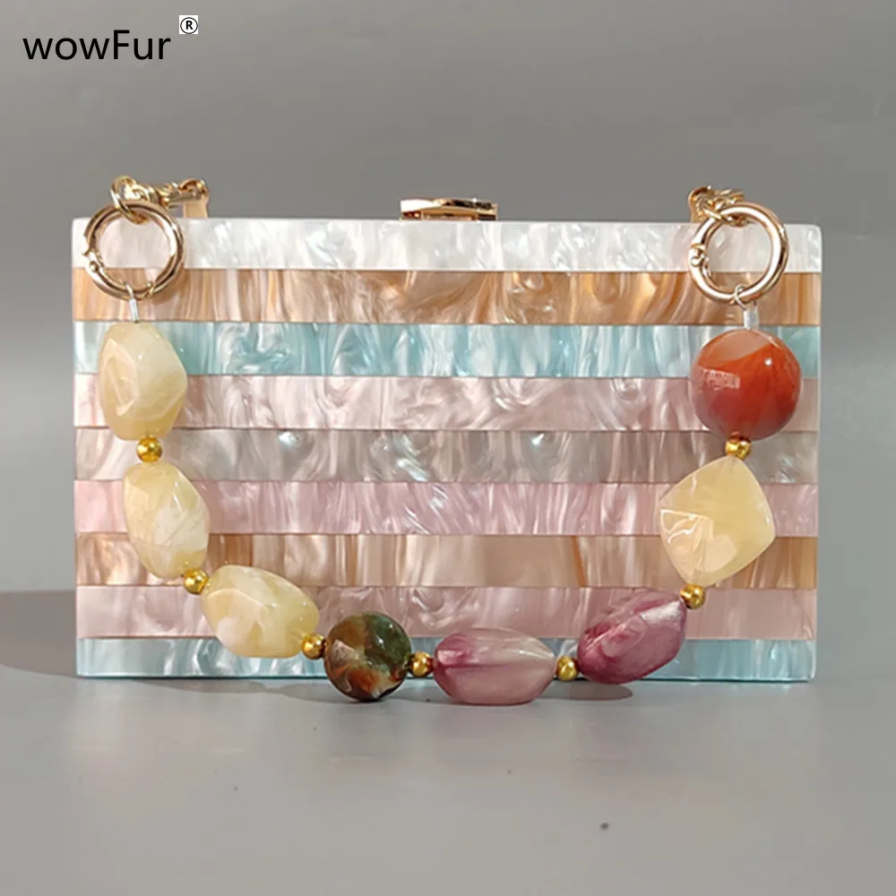 Brand Luxury Colorful Striped Acrylic Pvc Shoulder Messenger Women Evneing Box Clutches Wedding Party Girl Purse Handbags Bags
Brand Luxury Colorful Striped Acrylic Pvc Shoulder Messenger Women Evneing Box Clutches Wedding Party Girl Purse Handbags Bags