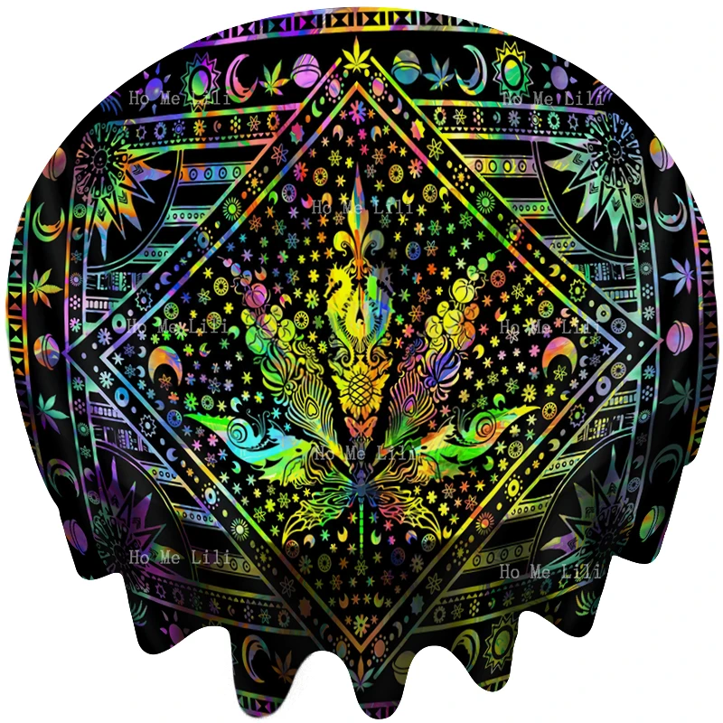 Tie Dye Celestial Weed Leaf Mystic Trippy Hippie Sun Moon Psychedelic Stoner Flag Polyester Fabric Round Tablecloth
Tie Dye Celestial Weed Leaf Mystic Trippy Hippie Sun Moon Psychedelic Stoner Flag Polyester Fabric Round Tablecloth