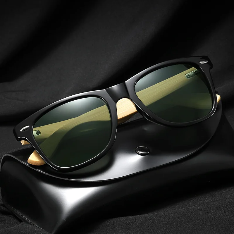 

Brand Bamboo Leg Polarized Sunglasses Men's Fashion Trend Square Goggles Fashion Retro Men's Sunglasses Oculos De Sol UV400