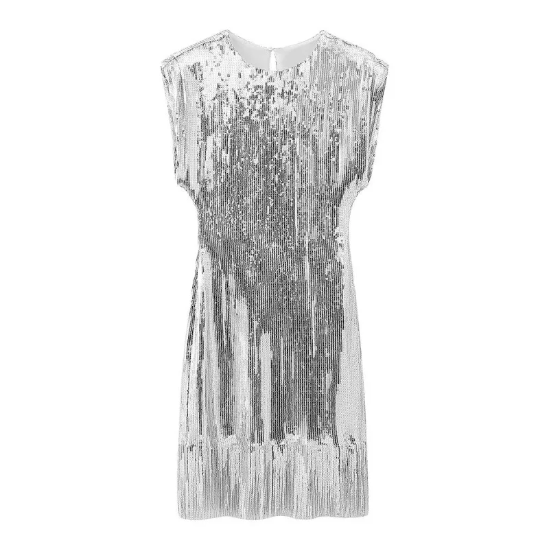 New Women Beaded Tassels Mini Dress Fashionable And Simple Round Neck Long Sleeved Slim Fitting Sexy Party Dress
New Women Beaded Tassels Mini Dress Fashionable And Simple Round Neck Long Sleeved Slim Fitting Sexy Party Dress
