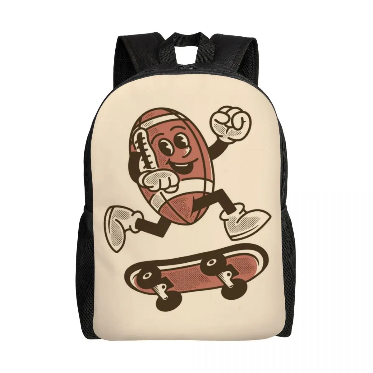 Custom American Football Ball Backpacks Men Women Fashion Bookbag for College School Jumping On Skateboard Bags
Custom American Football Ball Backpacks Men Women Fashion Bookbag for College School Jumping On Skateboard Bags