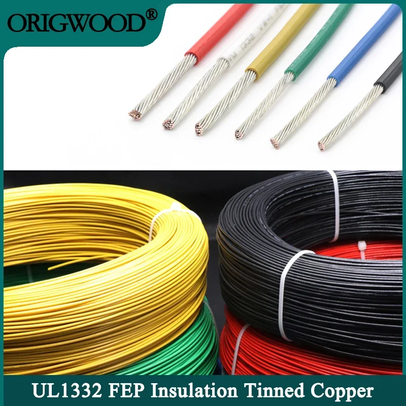 UL1332 PTFE Wire FEP Plastic Insulated 30/28/26/24/22/20/18/16/14/13/12/11/10AWG High Temperature Electric Cable for 3D Printer
UL1332 PTFE Wire FEP Plastic Insulated 30/28/26/24/22/20/18/16/14/13/12/11/10AWG High Temperature Electric Cable for 3D Printer