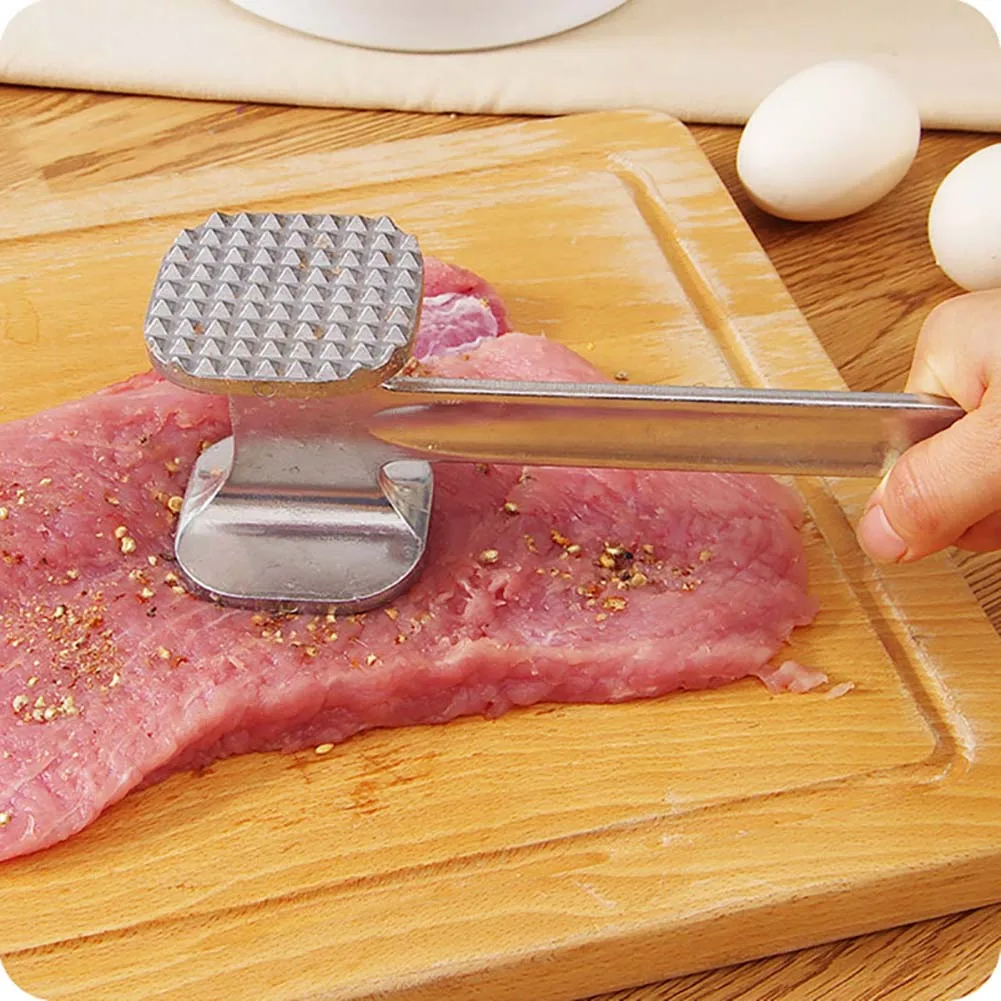 Aluminum Alloy Tender Meat Hammer Loose Meat Tenderizers Dual-Sided Pine Meat Hammer For Steak Pork Chicken Chop Kitchen Gadgets
Aluminum Alloy Tender Meat Hammer Loose Meat Tenderizers Dual-Sided Pine Meat Hammer For Steak Pork Chicken Chop Kitchen Gadgets