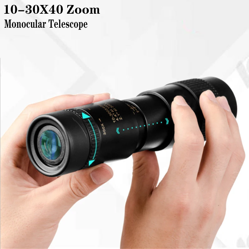 10-300X40 Monocular Binoculars Compact Telescope Monocular with Zoom Mini Spyglass Night Vision Travel Hunting Camping Equipment
10-300X40 Monocular Binoculars Compact Telescope Monocular with Zoom Mini Spyglass Night Vision Travel Hunting Camping Equipment