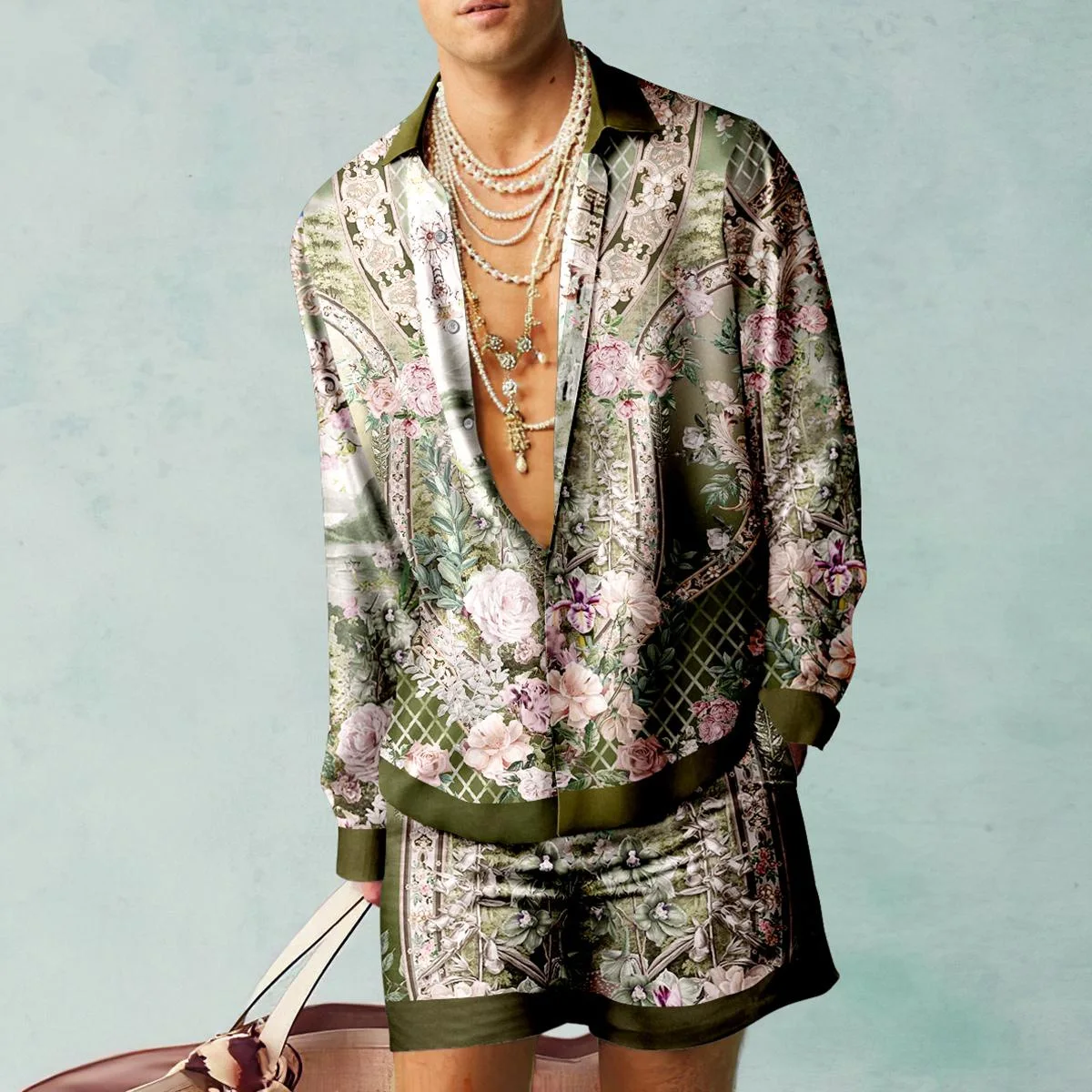 

Botanical Pattern Shirt Sets 3D Print Men Casual Fashion Shirts Oversized Beach Shorts Summer Streetwear Hawaiian Suits Clothing