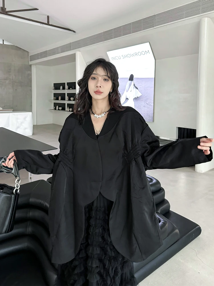 

SuperAen Trench Coat for Women Spring 2024 New Design Coat Fashion Cropped No Button Trench Coat