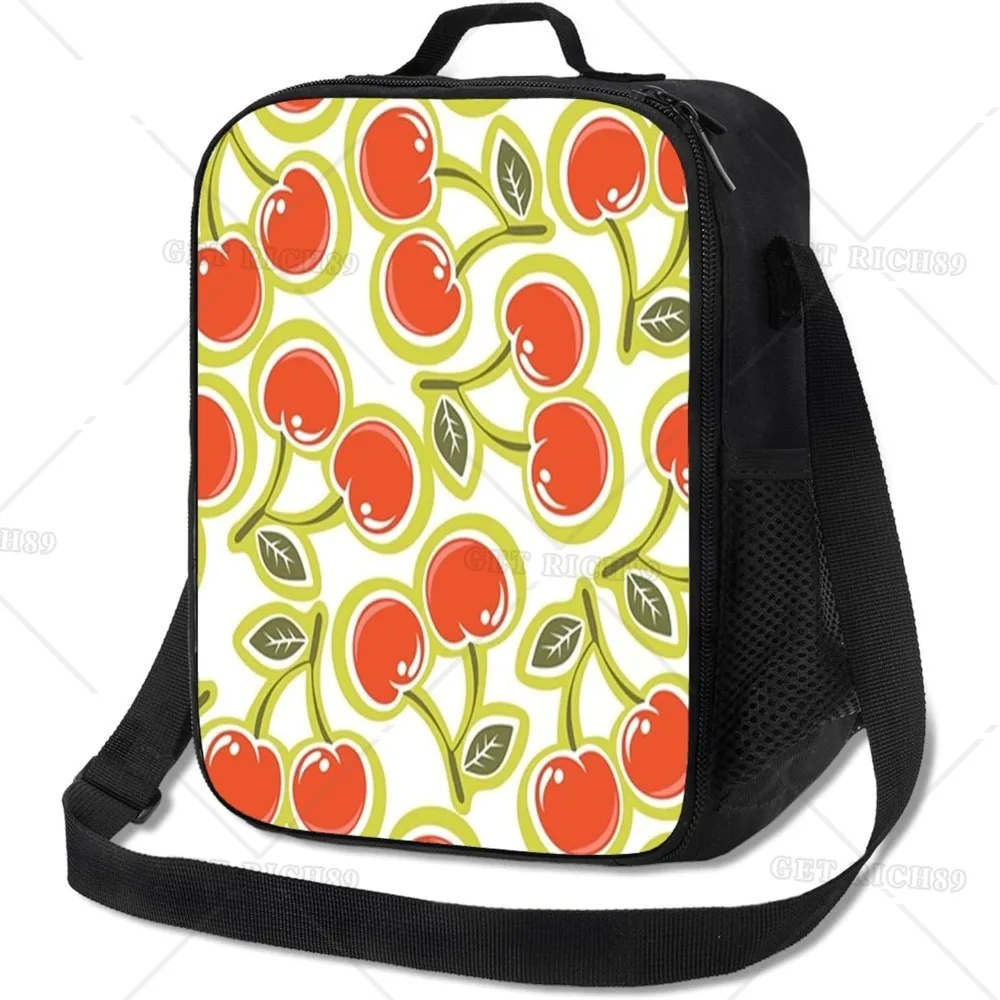 Fruit Print Insulated Lunch Bag for Women Men Adults Cherry and Leaves Pattern Reusable Portable Lunch Bag with Strap for Work
Fruit Print Insulated Lunch Bag for Women Men Adults Cherry and Leaves Pattern Reusable Portable Lunch Bag with Strap for Work