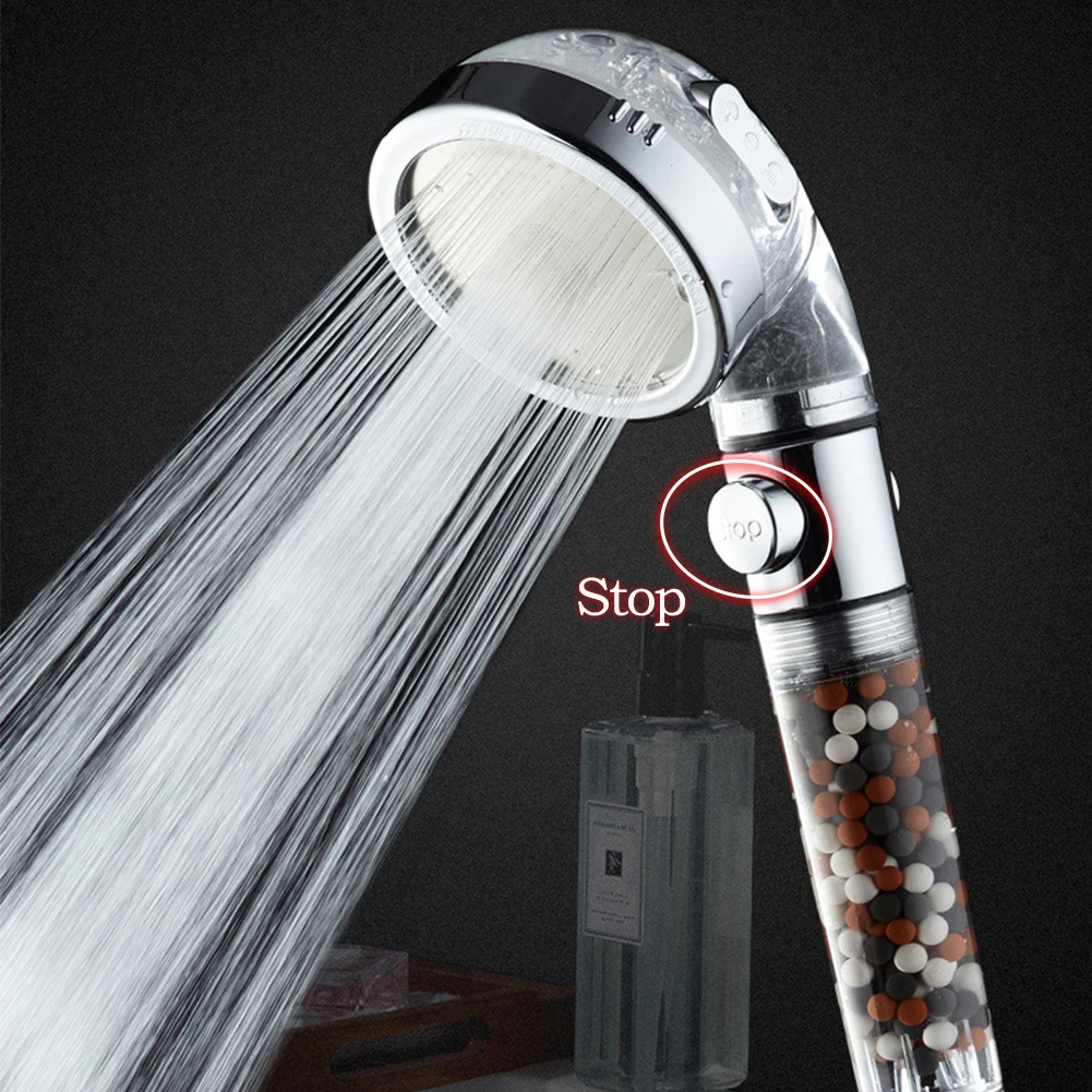 Bathroom Switch Button High Pressure 3 Modes Adjustable Bath Rain Shower Head Water Saving SPA Tourmaline Filter
Bathroom Switch Button High Pressure 3 Modes Adjustable Bath Rain Shower Head Water Saving SPA Tourmaline Filter