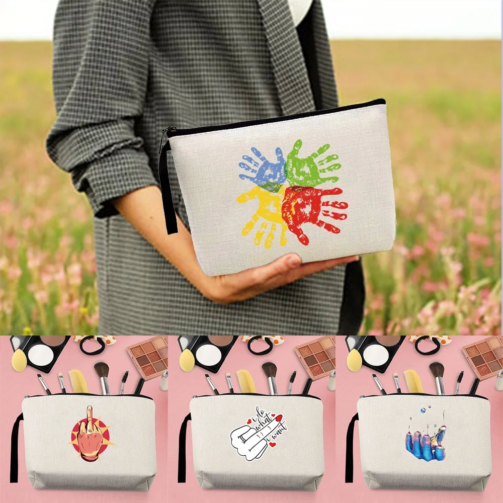 Cosmetic Case Lady Makeup Bag Toiletry Organizer Pouch Hand Pattern Purse Wedding Party Wash Clutch Bag Zipper Pencil Pouch
Cosmetic Case Lady Makeup Bag Toiletry Organizer Pouch Hand Pattern Purse Wedding Party Wash Clutch Bag Zipper Pencil Pouch