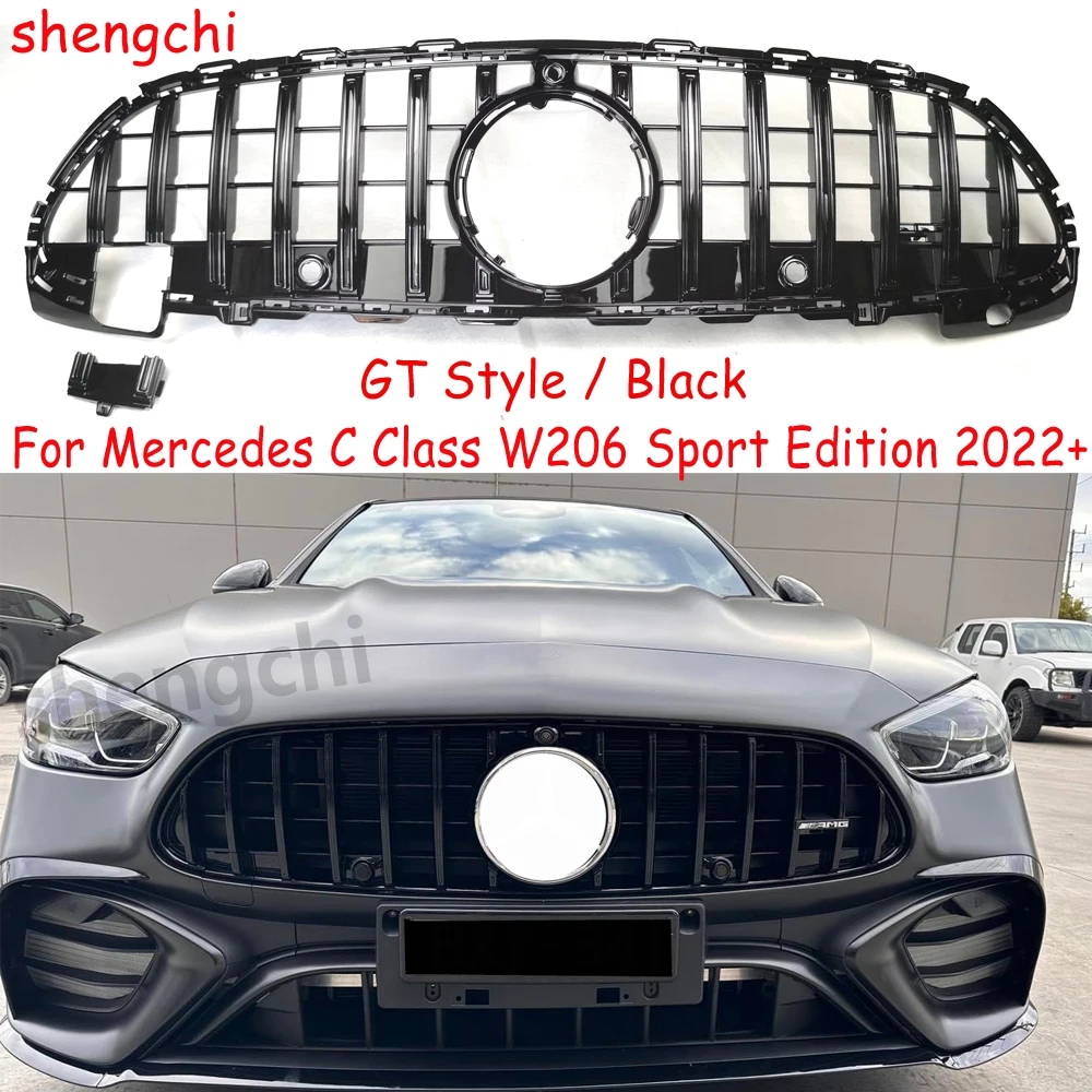 W206 GT Style Black Front Bumper Grill for Mercedes Benz C Class W206 C180 C200 C220d C300 2022+ Sport Edition ,not fit C63
W206 GT Style Black Front Bumper Grill for Mercedes Benz C Class W206 C180 C200 C220d C300 2022+ Sport Edition ,not fit C63