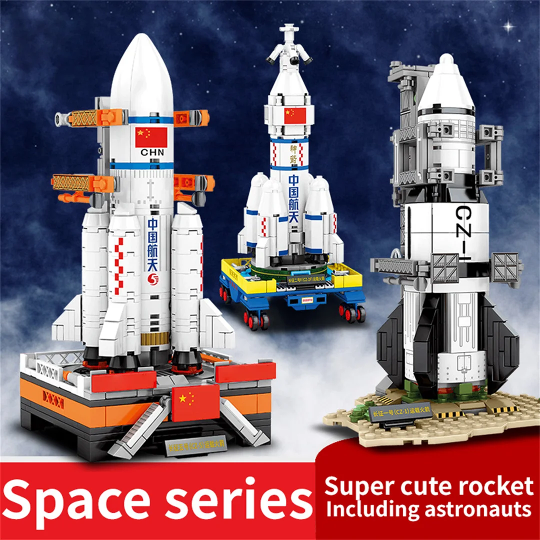 

382 Pieces Launch Space Rocket Building Block Technology Assembly Electronic Drawing High TechToys Kids Christmas Gifts