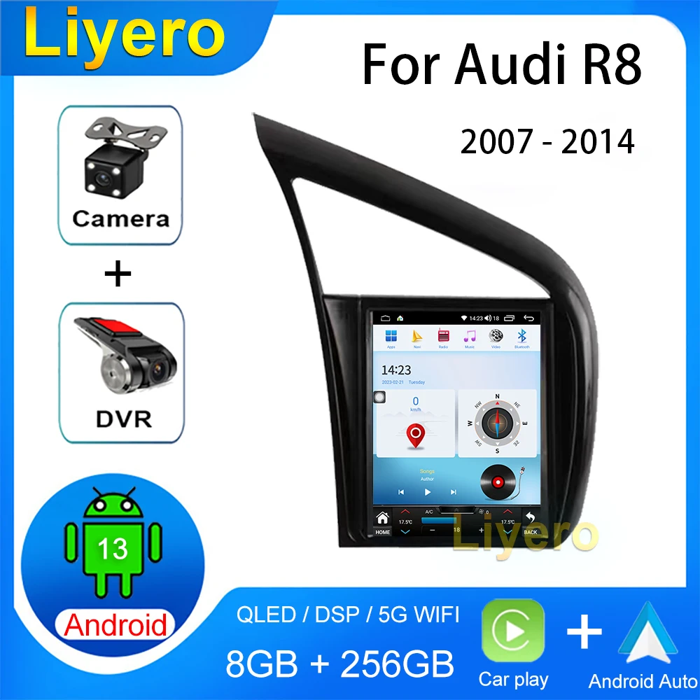 Автомобильный радиоприемник для Audi R8 2007-2014 Android 13, Автомобильный мультимедийный видеоплеер, Carplay, GPS-навигация, Wi-Fi, 4G, DSP, аудио
Автомобильный радиоприемник для Audi R8 2007-2014 Android 13, Автомобильный мультимедийный видеоплеер, Carplay, GPS-навигация, Wi-Fi, 4G, DSP, аудио