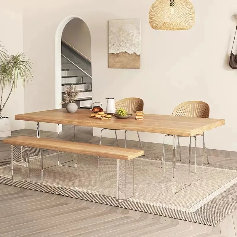 Suspension Dining Table and Chair Small Apartment Home Japanese-Style Solid Wood Rectangular Log Nordic Workbench
Suspension Dining Table and Chair Small Apartment Home Japanese-Style Solid Wood Rectangular Log Nordic Workbench