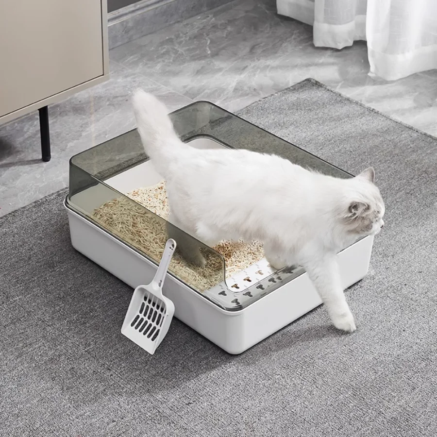 Easy Clean Cat Litter Box Closed No Smell Collapsible Cats Toilet Semi-closed No Splash Enclosure Arena Para Gato Pet Products
Easy Clean Cat Litter Box Closed No Smell Collapsible Cats Toilet Semi-closed No Splash Enclosure Arena Para Gato Pet Products