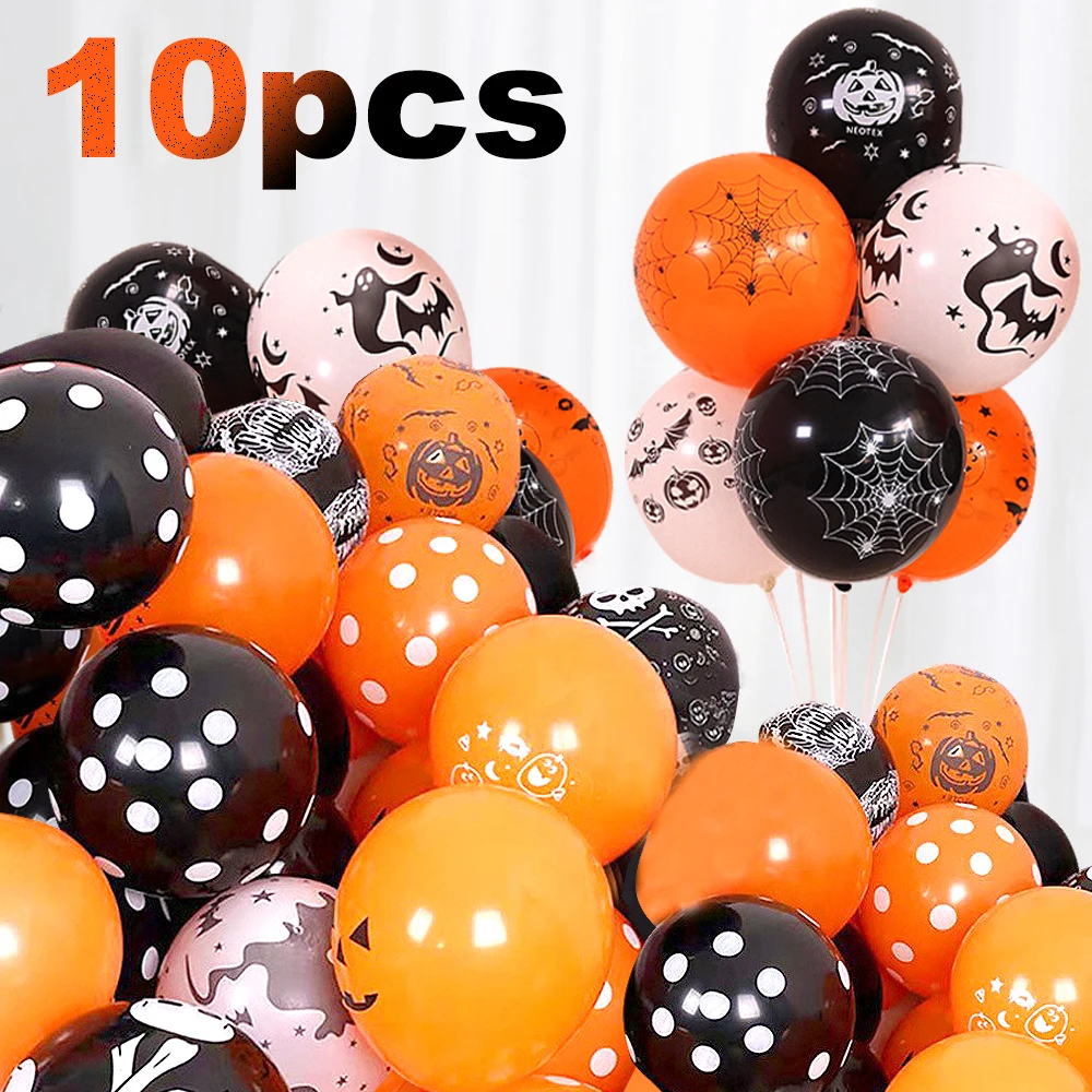 12 Inch Halloween Balloons Pumpkin Spider Latex Inflatable Balloons Halloween Party Decoration Supplies Prop Globos Airballoon
12 Inch Halloween Balloons Pumpkin Spider Latex Inflatable Balloons Halloween Party Decoration Supplies Prop Globos Airballoon