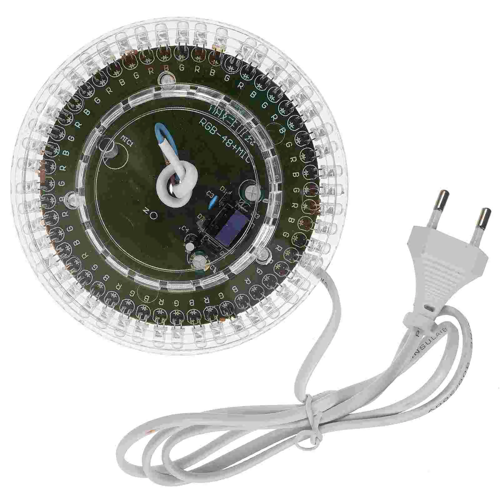 

Novelty Sunflower Shaped Voice-Activated /Auto Rotating 48-LED RGB Light LED Party Light (White, EU Plug)