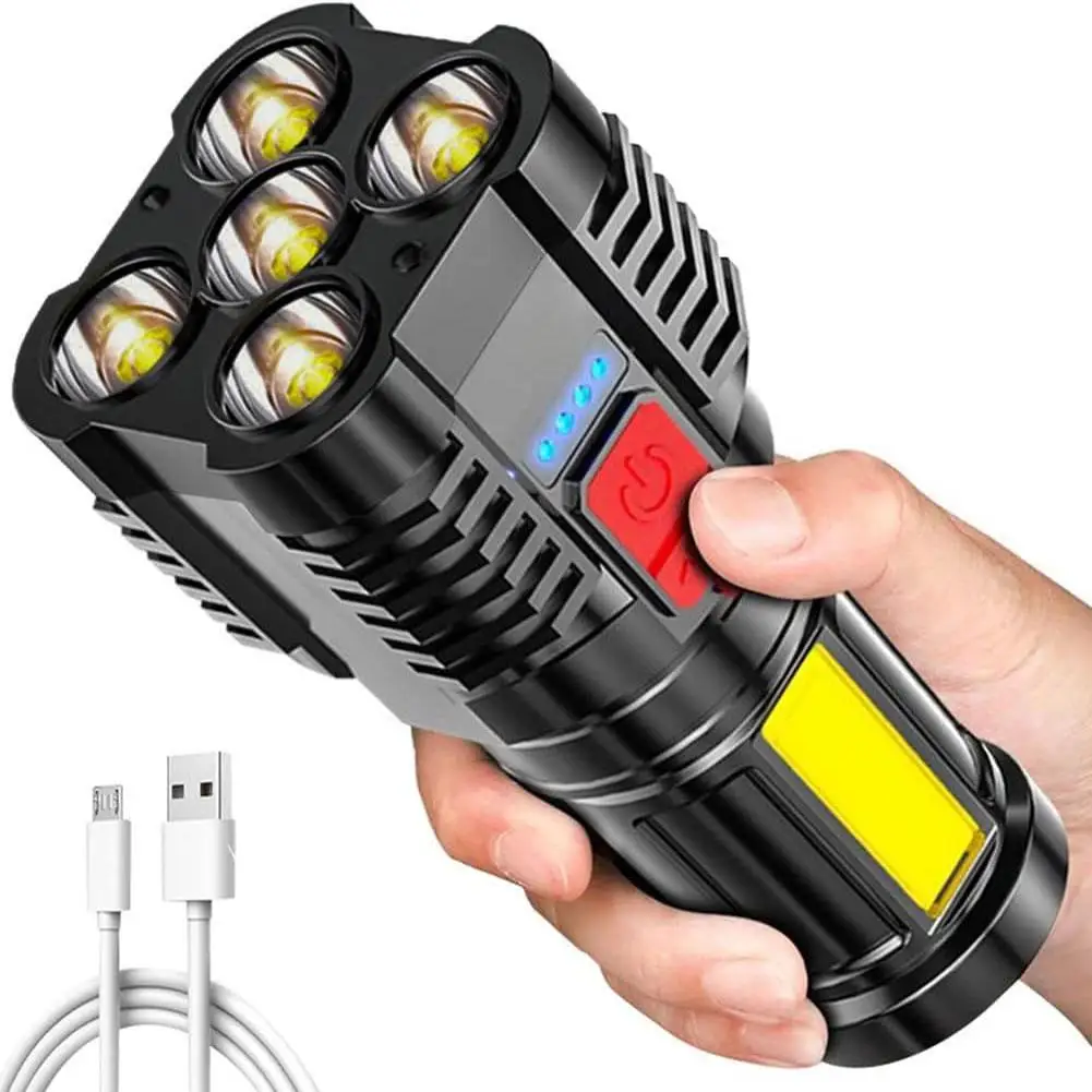 Rechargeable Flashlight 500 Lumens 4 Modes IPX4 Waterproof Super Bright Led Flashlight For Outdoor Camping Torch
Rechargeable Flashlight 500 Lumens 4 Modes IPX4 Waterproof Super Bright Led Flashlight For Outdoor Camping Torch