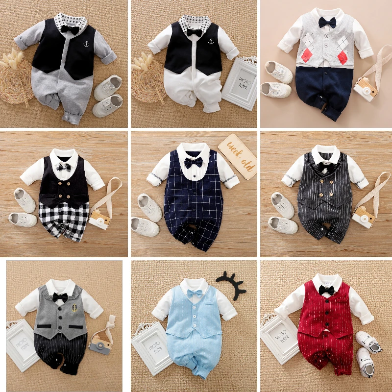 Cotton Baby Boy Clothes Long Sleeve Romper Jumpsuits Outfits Boy Toddler Handsome Gentleman Clothes Baby Clothes 0-24M
Cotton Baby Boy Clothes Long Sleeve Romper Jumpsuits Outfits Boy Toddler Handsome Gentleman Clothes Baby Clothes 0-24M
