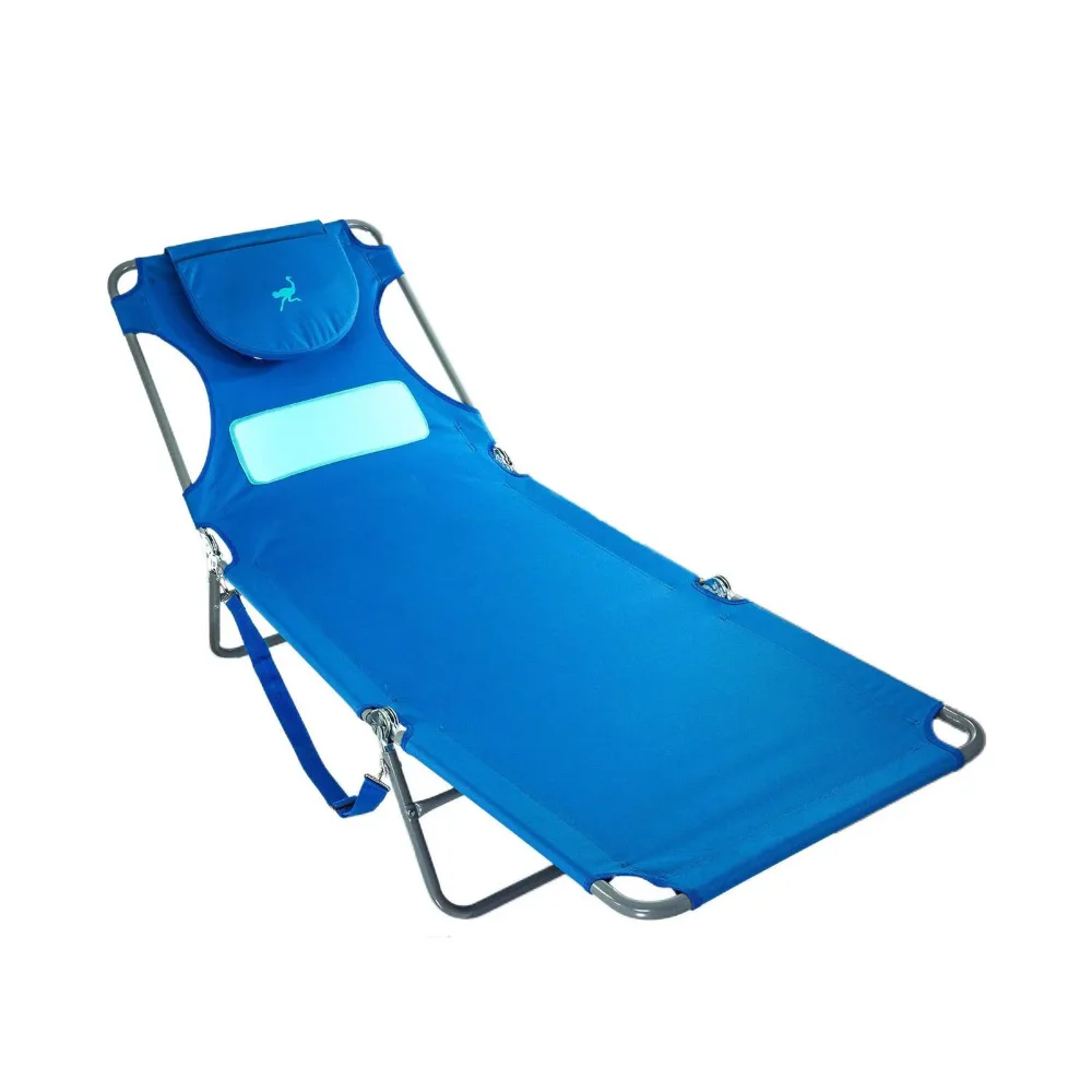 

Ladies Comfort Lounger Beach Chaise - Blue, Polyester, Steel，12 Lb，29.33 X 3.94 X 24.61 Inches