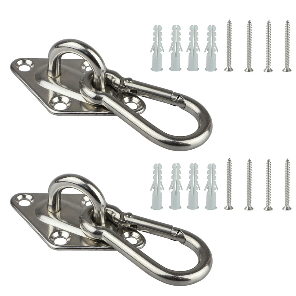 Mount Stainless Heavy Duty Ceiling Hanging Hook Set Swing Chair Bracket Fixed Pad Eye Plate Hanging Hook Hardware Tool Accessory
Mount Stainless Heavy Duty Ceiling Hanging Hook Set Swing Chair Bracket Fixed Pad Eye Plate Hanging Hook Hardware Tool Accessory