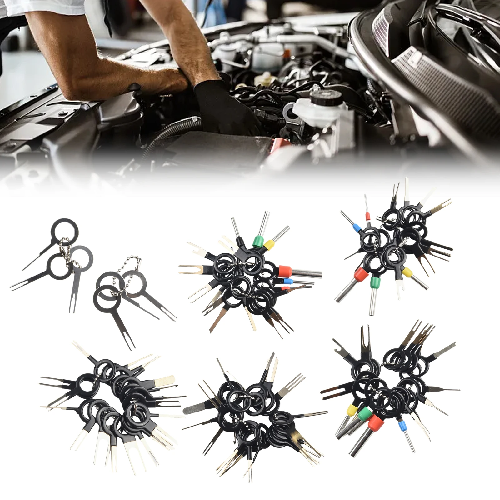 100Pcs Car Terminal Ejector Wire Kit Connector Extractor Auto Terminal Removal Connector Puller Removal Tool
100Pcs Car Terminal Ejector Wire Kit Connector Extractor Auto Terminal Removal Connector Puller Removal Tool