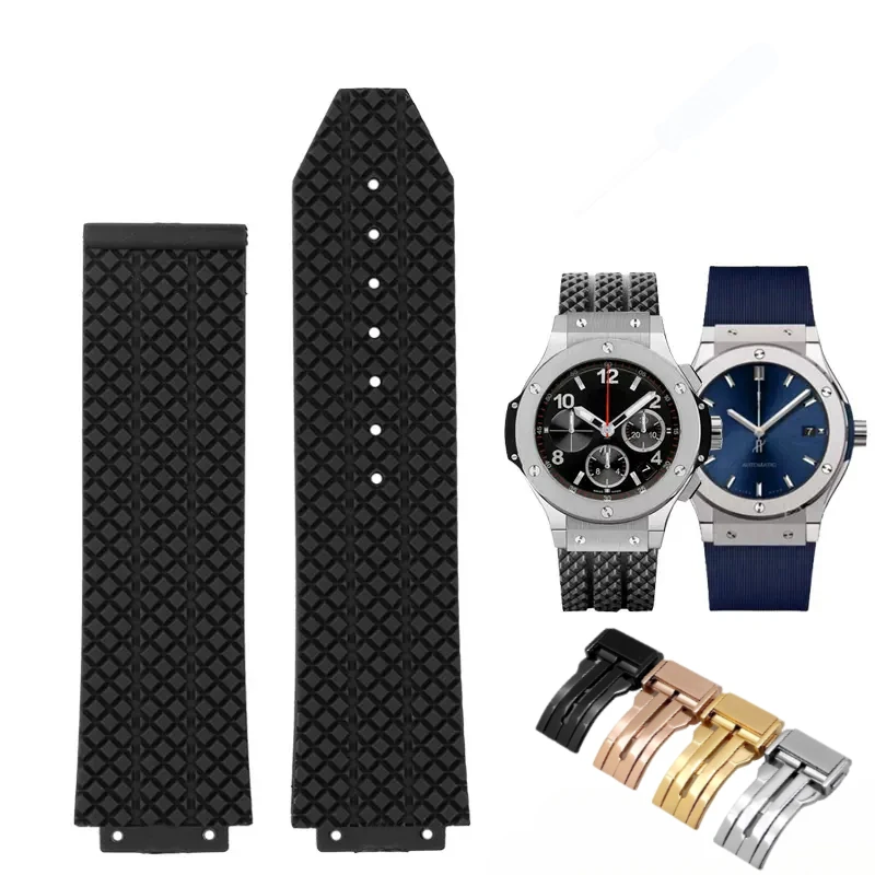 Watch Accessories band for HUBLOT BIG BANG Silicone wristband 25mm Watch Strap Chain Watch Rubber Bracelet
Watch Accessories band for HUBLOT BIG BANG Silicone wristband 25mm Watch Strap Chain Watch Rubber Bracelet
