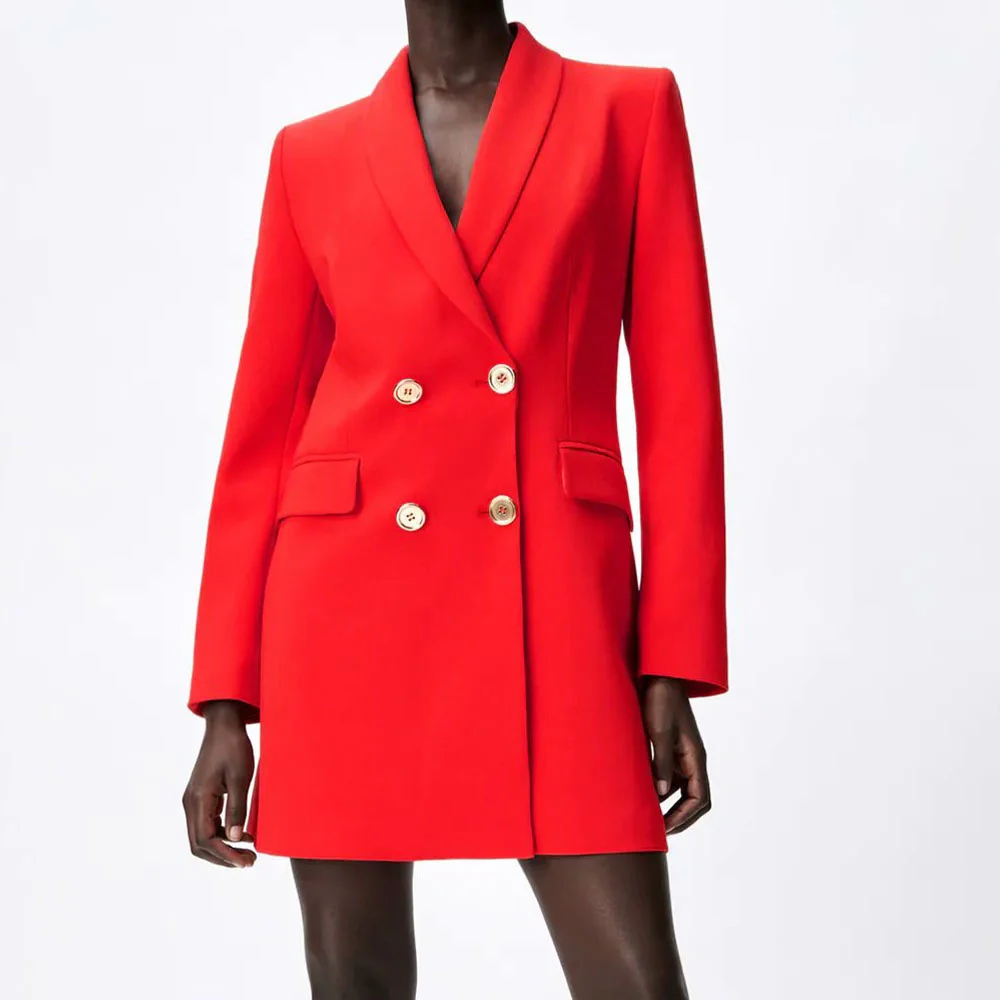 Fashion Women Long Double Breasted Blazer Coat Red Vintage Long Sleeve Pockets Female Outerwear Ladies Blazers jaquetas feminina
Fashion Women Long Double Breasted Blazer Coat Red Vintage Long Sleeve Pockets Female Outerwear Ladies Blazers jaquetas feminina