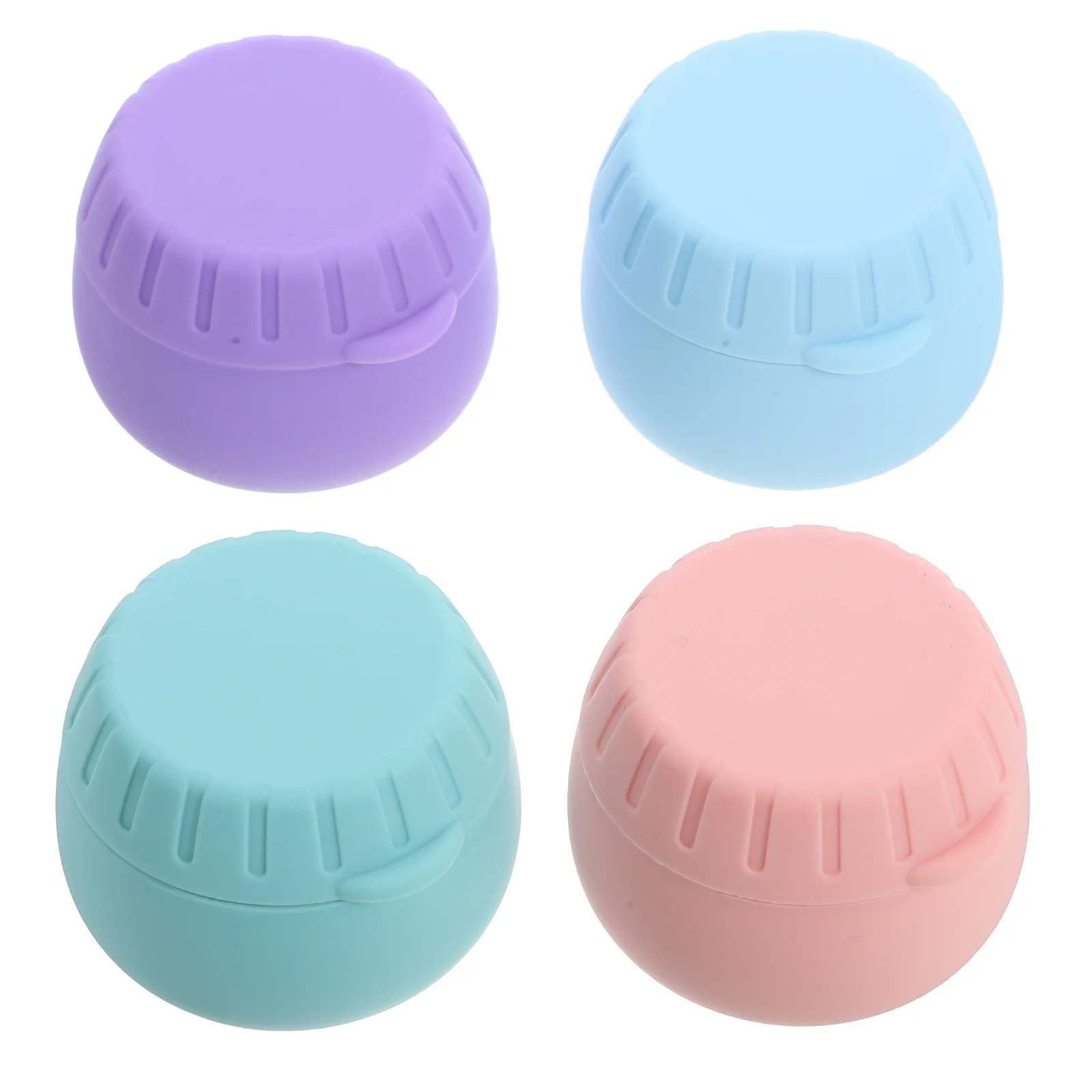 

4 Pcs Packing Box Makeup Container Sample Jars Lip Balm Containers Small with Lids Mini Silica Gel Travel Creami