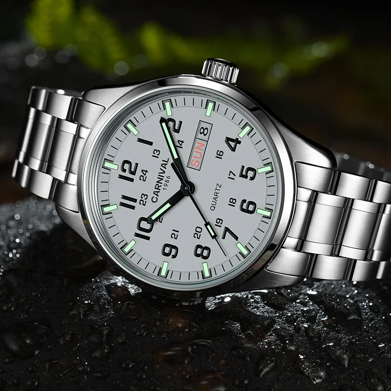Luminous Watch Men 2020 CARNIVAL Mens Watches Top Brand Luxury Waterproof Sports Quartz Wristwatch Japan Movement Watch For Men
Luminous Watch Men 2020 CARNIVAL Mens Watches Top Brand Luxury Waterproof Sports Quartz Wristwatch Japan Movement Watch For Men