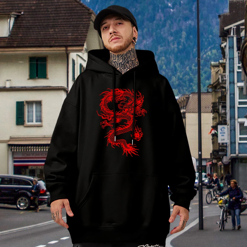 Red Dragon Printed Men Hoodie Fashion Spring Warm Sweatshirts Casual Oversized Sportswear Aesthetic Hat Rope Male Sportswear
Red Dragon Printed Men Hoodie Fashion Spring Warm Sweatshirts Casual Oversized Sportswear Aesthetic Hat Rope Male Sportswear