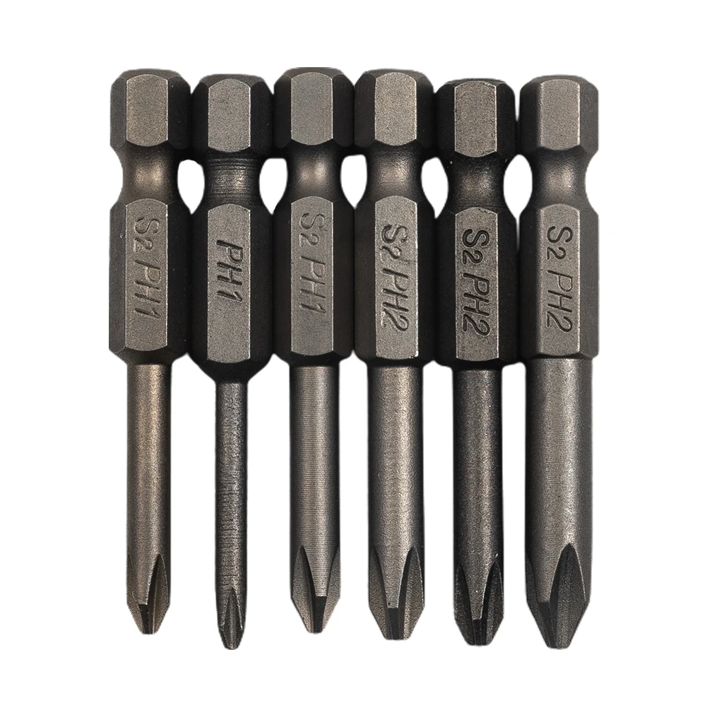 6Pcs PH1 PH2 2inch Steel Magnetic Hex Cross Head Screwdriver Bit Alloy Steel 1/4inch Hex Shank Anti Slip Power Tool Accessories
6Pcs PH1 PH2 2inch Steel Magnetic Hex Cross Head Screwdriver Bit Alloy Steel 1/4inch Hex Shank Anti Slip Power Tool Accessories
