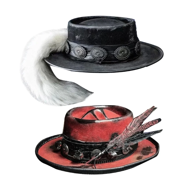 Halloween Party Skull Pattern Cowboy Hat for Woman Men Breathable Cowboy Hat Banquet Prom Party Felt Hat with Feather
Halloween Party Skull Pattern Cowboy Hat for Woman Men Breathable Cowboy Hat Banquet Prom Party Felt Hat with Feather
