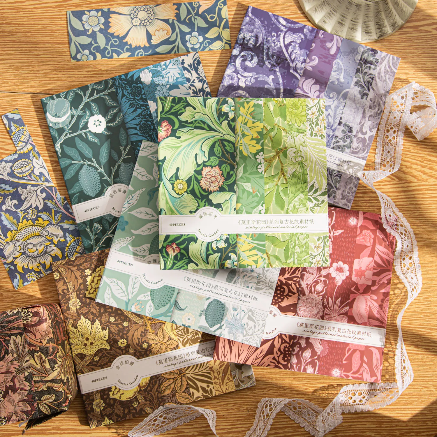 40 Sheets Morris Gardens Series Literary Vintage Pattern Material Paper Creative DIY Junk Journal Collage Decor Stationery
40 Sheets Morris Gardens Series Literary Vintage Pattern Material Paper Creative DIY Junk Journal Collage Decor Stationery