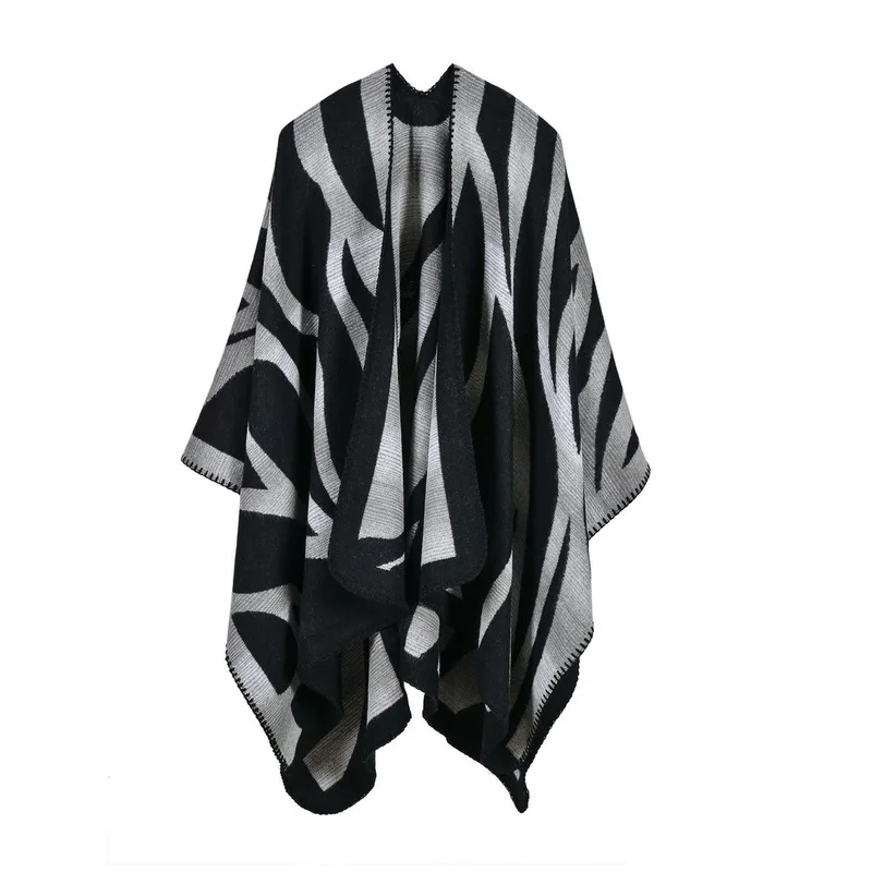 Chunky Oversized Camouflage Knitted Cashmere Poncho Cape Shawl Reversible Women's Winter Cardigan Sweater Coat Autumn 2023 New
Chunky Oversized Camouflage Knitted Cashmere Poncho Cape Shawl Reversible Women's Winter Cardigan Sweater Coat Autumn 2023 New