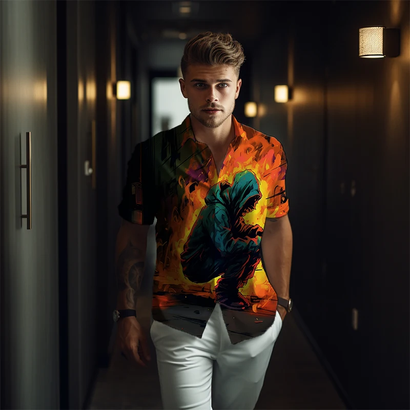 New 3D Printing Pattern Button Shirts Summer Street Trendy Men's Oversized Shirt Hot -selling Fashion Men's Casual Top
New 3D Printing Pattern Button Shirts Summer Street Trendy Men's Oversized Shirt Hot -selling Fashion Men's Casual Top