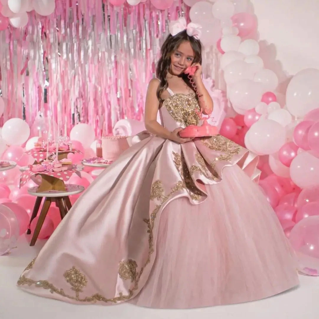 Embroidery Appliques Lace Flower Girl Dress Balll Gown Pink Tulle Banquet First Communion Gown Spaghetti Birthday Gown Kids
Embroidery Appliques Lace Flower Girl Dress Balll Gown Pink Tulle Banquet First Communion Gown Spaghetti Birthday Gown Kids